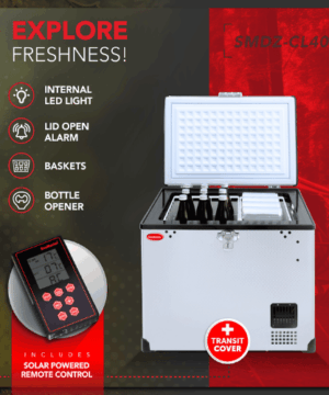SnoMaster SMDZ-CL40(40L Single Compartment Mobile Fridge/Freezer AC/DC - Stainless Steel)